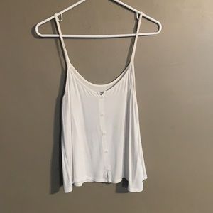 White Flowy Tank